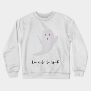 Too cure to spook watercolor ghosty Crewneck Sweatshirt